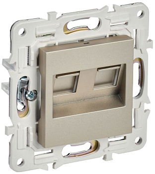 Розетка компьютерная двойн. RJ45 кат.5E SKANDY SK-K03Sh шампань IEK SK-K20-1-K37