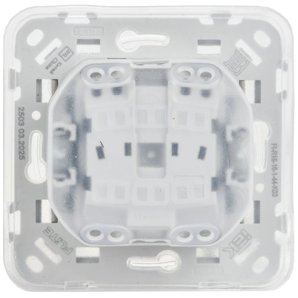 Розетка СП FLITE РСшкр11-1-44-ФлШ 16А IP44 с заземл. с защ. шторками и крышкой безвинтовое крепление механизм шампань IEK FI-R16-16-1-44-K37
