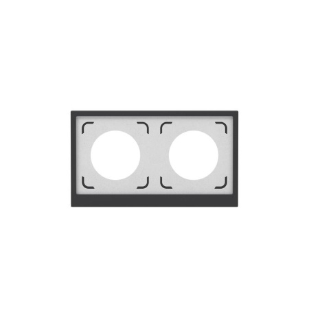 Рамка 2-м KANT IP44 черн. уголь DKC7012944