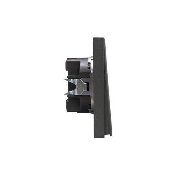 Выключатель для жалюзи 2-кл. СП STRONG MIELE 10А возвратный графит Kranz KR-78-0711-6