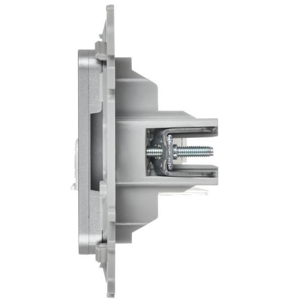 Розетка компьютерная СП FLITE РК5е-1-0-ФлА RJ45 кат.5E UTP механизм алюм. IEK FI-K12-1-K47