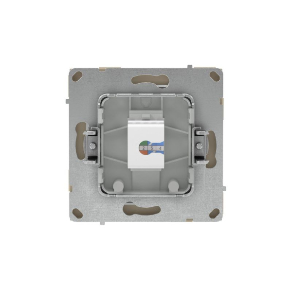 Розетка компьютерная 1-м KANT RJ45 кат.6A без шторки ванильн. марципан DKC 7015673