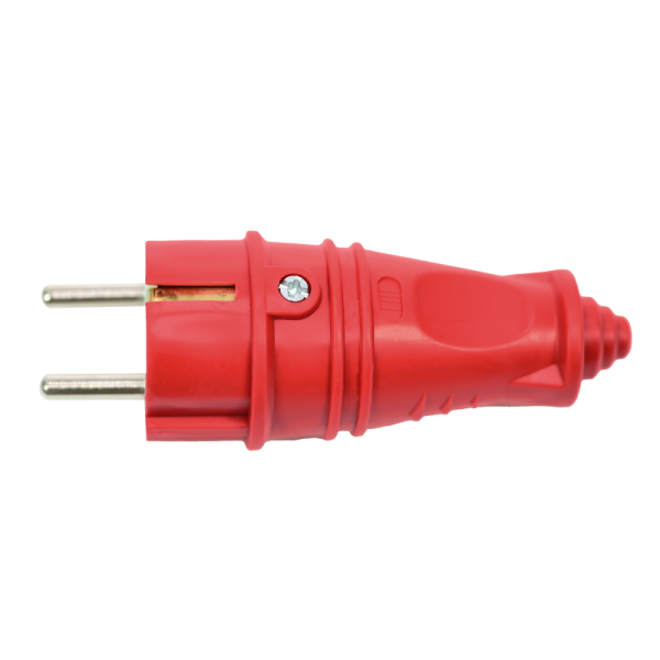 Вилка прямая MultiSet 16А 2К+З 250В IP44 каучук красн. SE MST4401RD