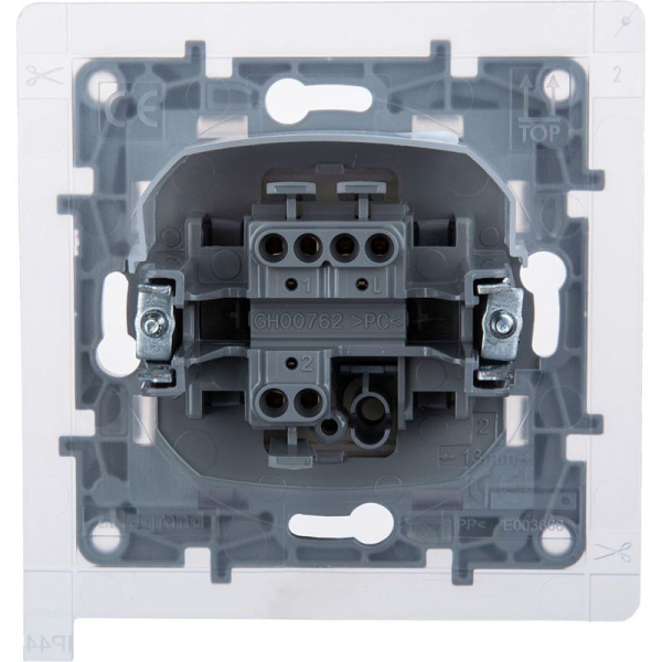 Переключатель 1-кл. Etika 10А IP44 250В безвинтов. зажимы сл. кость IEK 672307