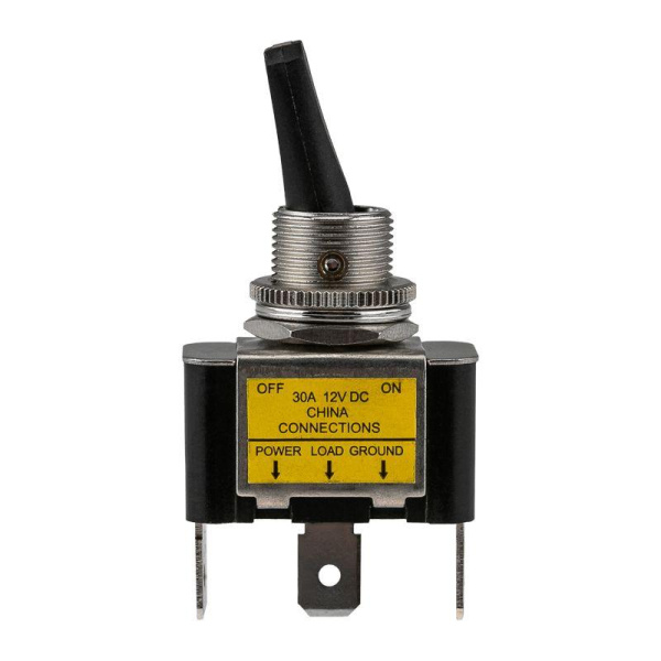 Тумблер 12В 30А (3c) ON-OFF 1п с красн. LED подсветкой (ASW-07D-2) блист. Rexant 06-0334-B