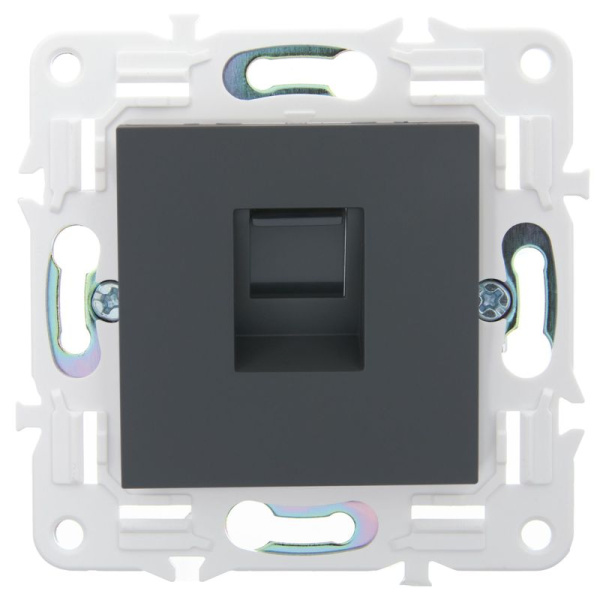 Розетка компьютерная RJ45 кат.5E SKANDY SK-K01G графит IEK SK-K10-1-K53