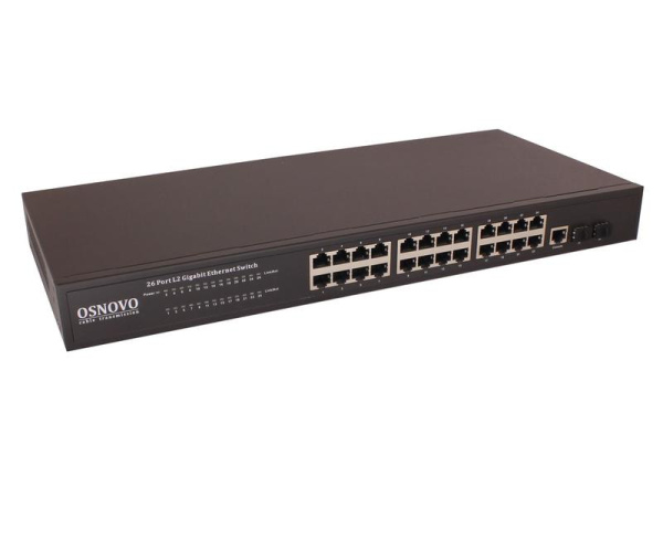 Коммутатор управляемый (L2+) SW-72402/L2 Gigabit Ethernet на 26 портов OSNOVO 12221