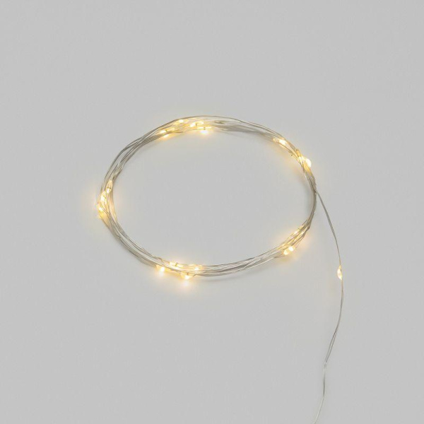 Гирлянда светодиодная "Роса" 2м 20LED тепл. бел. IP20 2хCR2032 (в комплекте) Neon-Night 303-006