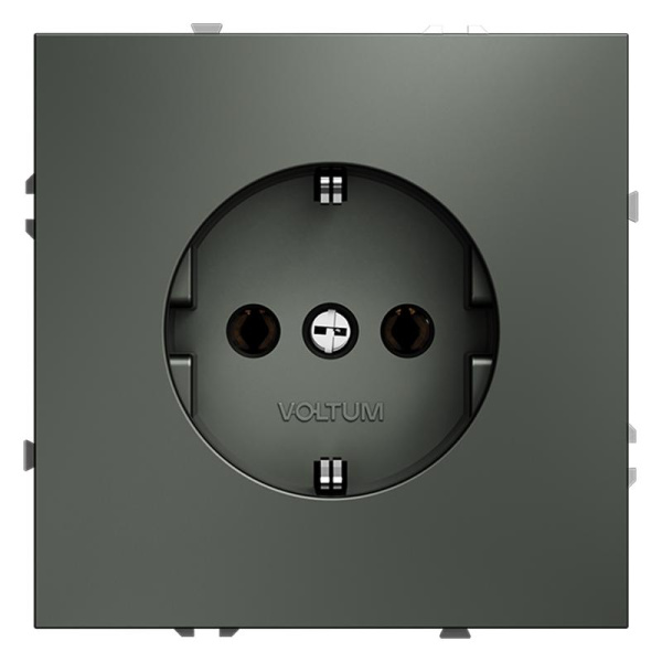 Розетка 1-м СП S70 16А с заземл. механизм титан Voltum VLS040106