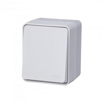 Переключатель проходной 1-кл. ОП AtlasDesign PROFI IP54 10AX бел. SE ATN540161
