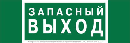 Знак безопасности NPU-3413.E43 "Запасный выход" Белый свет a24892