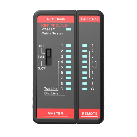 LAN-тестер кабельный KT 468C PROLINE КВТ 88552