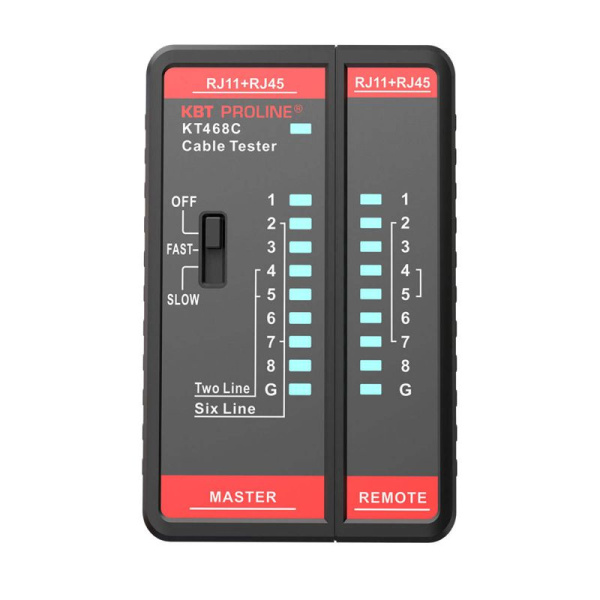 LAN-тестер кабельный KT 468C PROLINE КВТ 88552