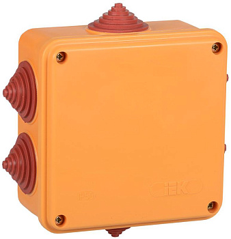 Коробка распаячная огнестойкая ПС 100х100х50 6P 6кв.мм IP55 6 вводов IEK UKF30-100-100-050-6-6-09