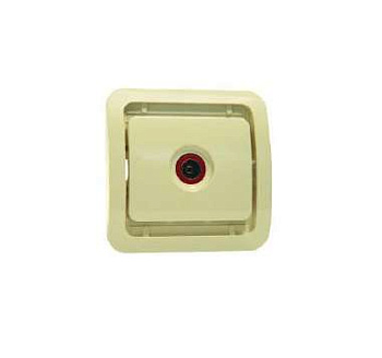 Розетка телевизионная проходная TV 1-м СП Mimoza без вставки крем. Makel 32007