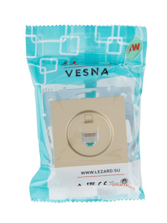 Розетка компьютерная VESNA зол. LEZARD 742-3688-139