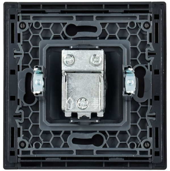Розетка TV проходная FORTE&PIANO FP129 черн. IEK FP-A10-P-K02