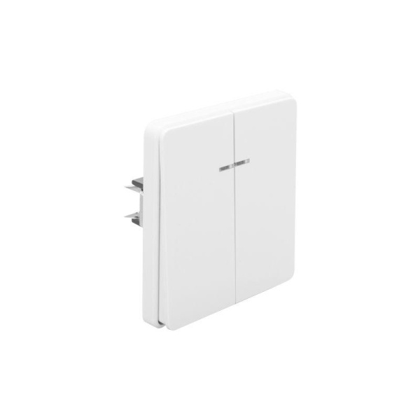 Выключатель 2-кл. СП ROUND MIELE 10А с подсветкой перламутр Kranz KR-78-0714-1