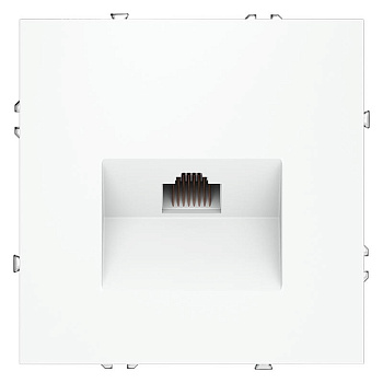 Розетка компьютерная 1-м СП S70 RJ45 кат.6 механизм бел. матов. Voltum VLS060102
