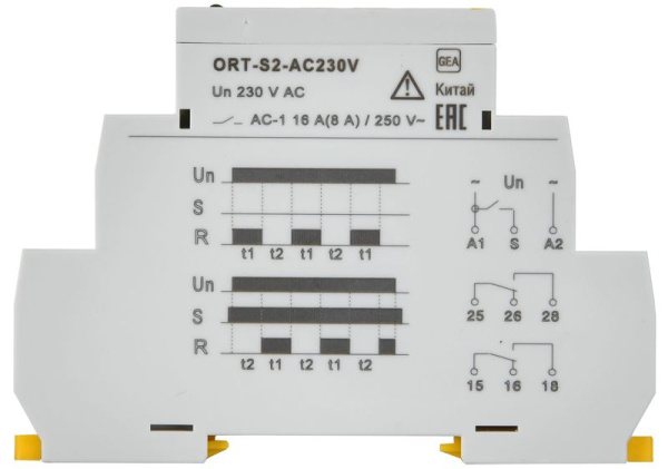 Реле циклическое ORT 2 контакта 230В AC IEK ORT-S2-AC230V