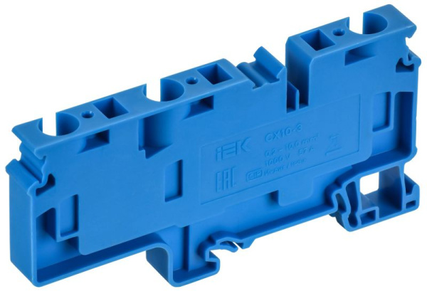 Клемма пружинная CX10-3 BU 10кв.мм 3-конт. син. ARMAFIX IEK AF-CT40-00-3-K07-010