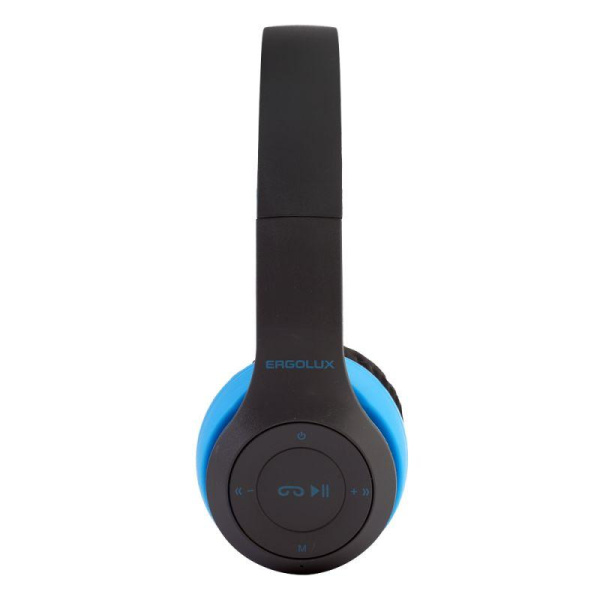 Наушники накладные с микрофоном беспроводные ELX-BTHP01-C06 FM MP3 коробка син. ERGOLUX 15357