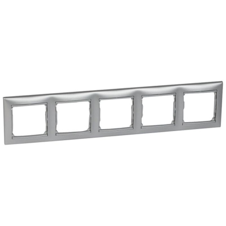 Рамка 5-м СП Valena IP20 горизонт. алюм. IEK 770155