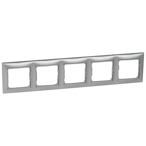 Рамка 5-м СП Valena IP20 горизонт. алюм. IEK 770155