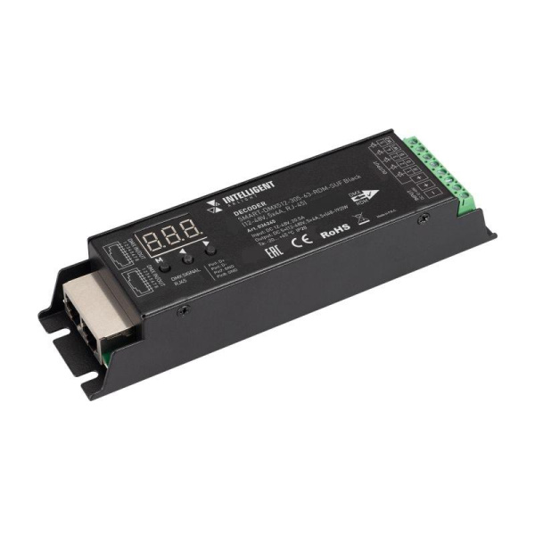 Декодер SMART-DMX512-305-63-RDM-SUF 12-48В 5х4А RJ45 IP20 метал. черн. INTELLIGENT ARLIGHT 036245