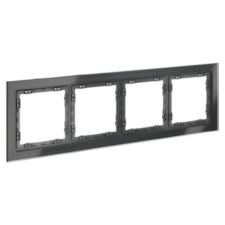 Рамка 4-м S70 стеклян. графит Voltum VLS110407
