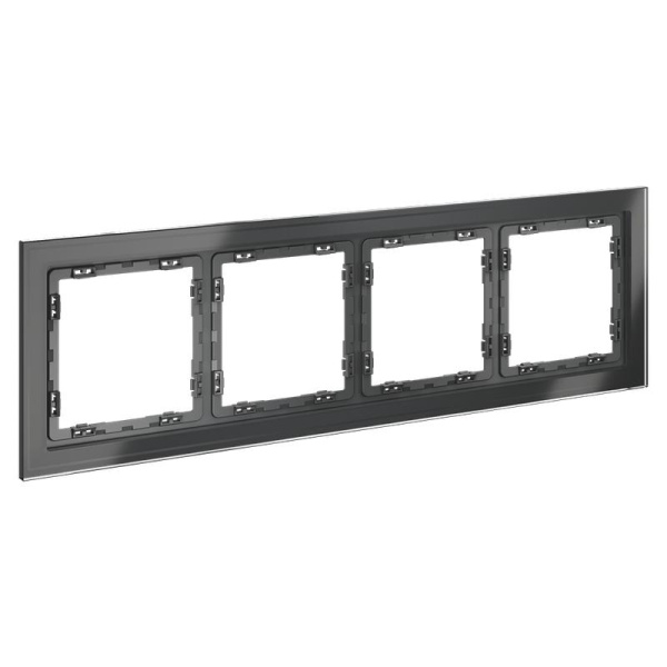 Рамка 4-м S70 стеклян. графит Voltum VLS110407