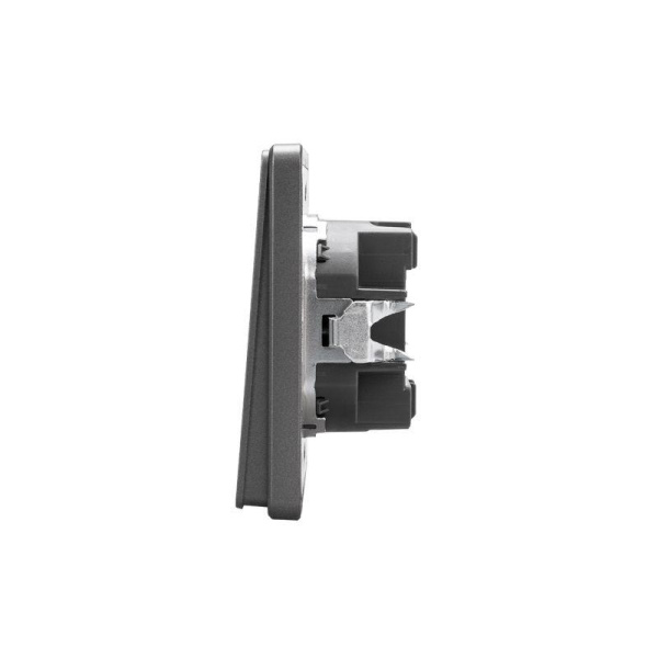 Выключатель 2-кл. СП ROUND MIELE 10А титан Kranz KR-78-0706-2