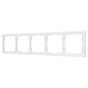 Рамка 5-м ARL NOBE FRM-SFPL-5-WH универс. софт-тач пластик. бел. кварц Arlight 054227(1)