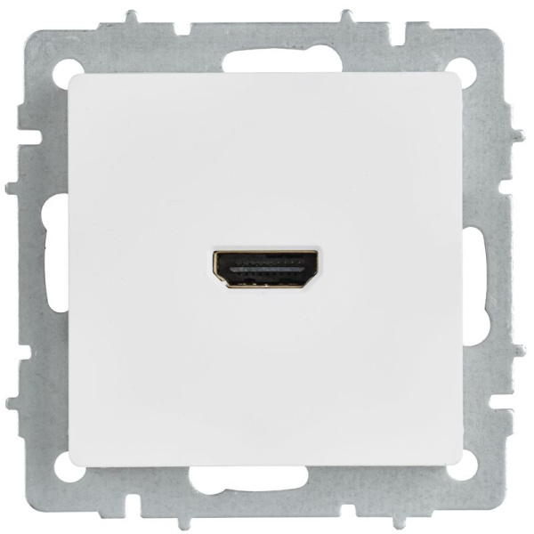 Розетка HDMI СП BRITE РHDMI-0-БрАБ механизм арктич. бел. IEK BR-H10-K91