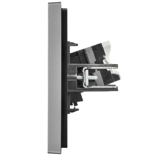 Розетка компьютерная 2-м RJ45 кат.5E FORTE&PIANO FP533 сталь IEK FP-K20-1-K46