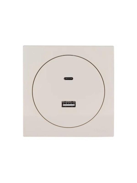 Розетка 1-м СП OSEN TC+ USB разъем механизм сл. кость LEZARD 743-9088-192TC