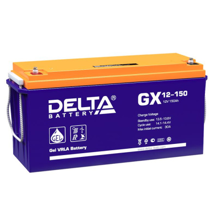 Аккумулятор 12В 150А.ч GX 12-150 Delta 4614010170009