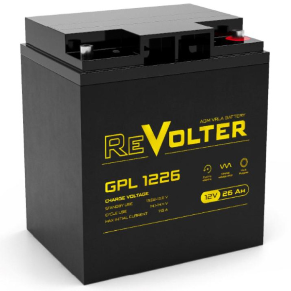 Аккумулятор 12В 26А.ч GPL 1226 REVOLTER 4614040030035