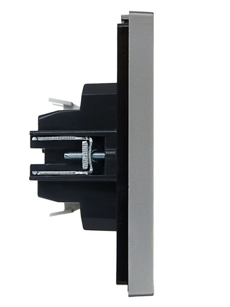 Выключатель 2-кл. СП FORTE&PIANO 10А FP505 сталь IEK FP-V20-0-10-1-K46