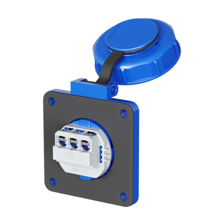 Розетка панельная PSS 16А 230В IP67 DKC PSSS36-016-23