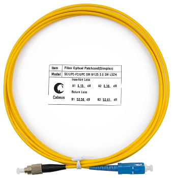 Шнур оптический FOP(s)-9-SC-FC-3m simplex SC-FC 9/125см 3м LSZH Cabeus 7382c