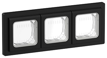 Рамка 3-м СП FLITE Рпро-3-55-ФлЧ IP55 черн. IEK FI-M30-32-55-K02