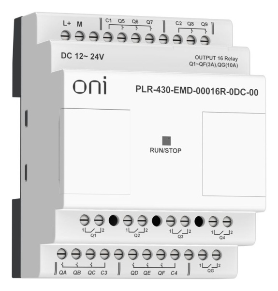 Модуль расширения входов выходов ПЛК 430 16 RO 24В DC ONI PLR-430-EMD-00016R-0DC-00