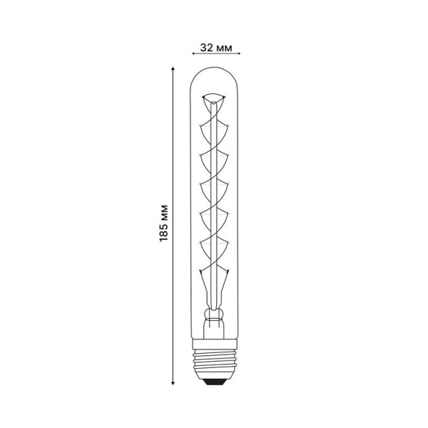 Лампа светодиодная LED-L32A-4W-GOLDEN-E27 GLV21GO Vintage цилиндр янтарная (картон) Uniel UL-00010553