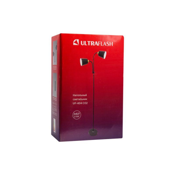 Светильник Ultraflash UF-404 C02 Е27 торшер напольн. черн. Ultraflash 15728