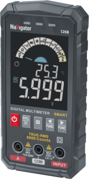 Мультиметр 95 770 NMT-Mm-126B True RMS Smart цветной дисплей Navigator 95770