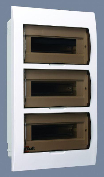 Корпус встраиваемый ЩРВ-П-36 50х36х10 36мод. IP41 пластик. DEKraft 31007DEK