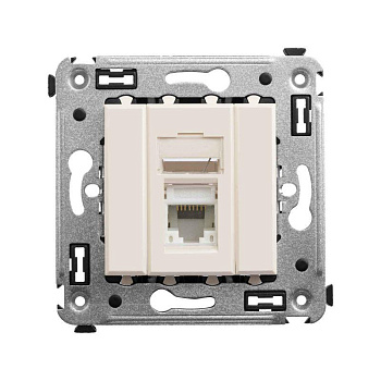 Розетка компьютерная 1-м СП Avanti "Ванильная дымка" RJ45 кат.6A DKC 4405373
