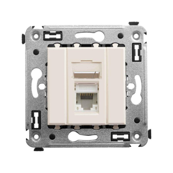Розетка компьютерная 1-м СП Avanti "Ванильная дымка" RJ45 кат.6A DKC 4405373