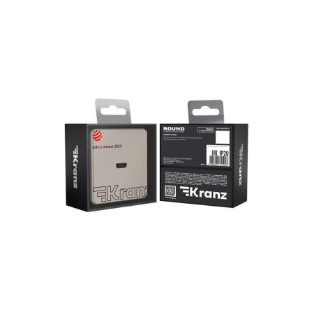 Розетка ROUND HDMI с/у шелк Kranz KR-78-0730-7